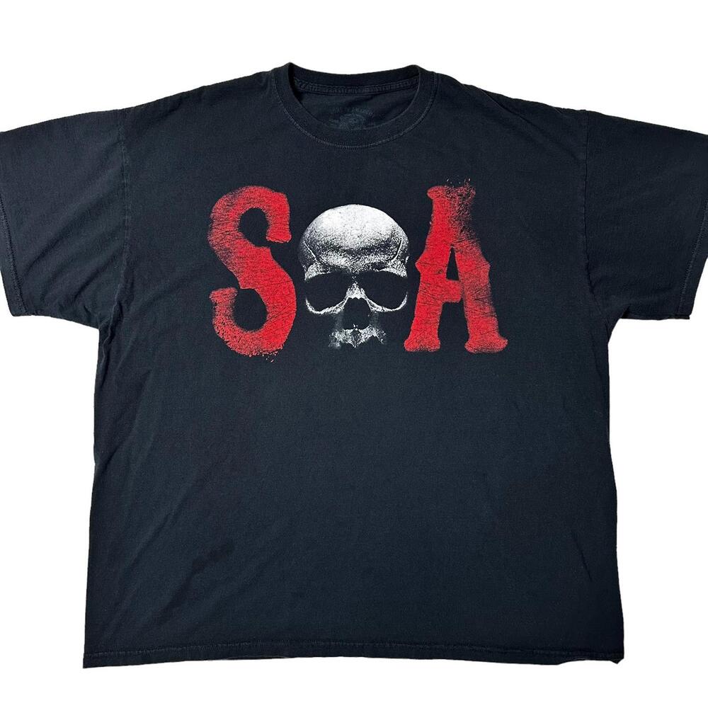 SOA Sons of Anarchy Men of Mayhem Graphic T-Shirt Black Men's XXL